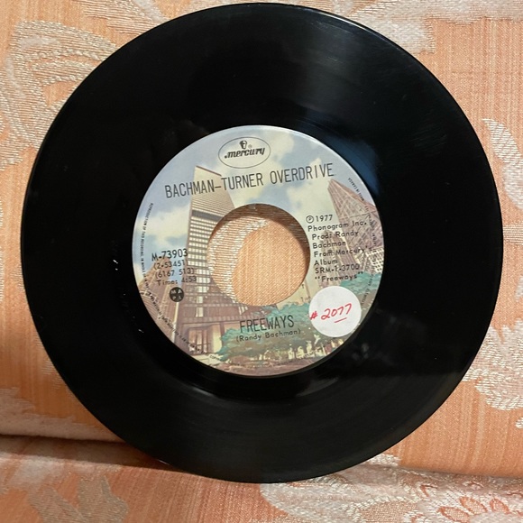 🍁 Vintage Bachman-Turner Overdrive 1977 Freeways My Wheels Won’t Turn 45 BTO 🍁 - Picture 3 of 3